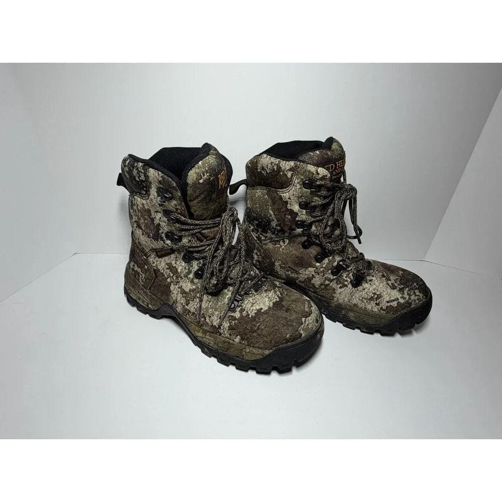 RedHead Camo Hunting Boots Mens Size 6 800G 3M Thinsulate Waterproof Lace Up EUC
